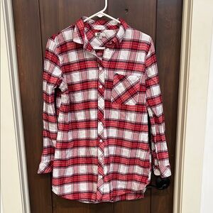 KUT from the kloth Red Plaid Button-Up Shirt